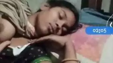 Sleeping wife exposed by husband