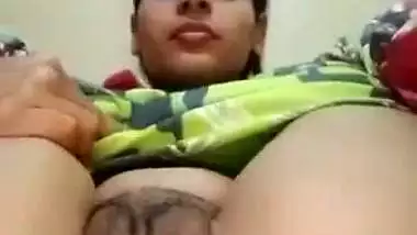 Desi nude girl fucks her ass and pussy with a steel rod
