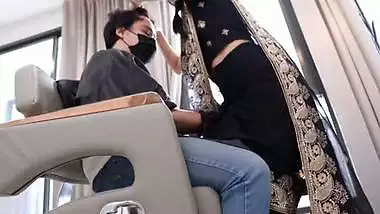 Indian Barber , who is Horny while hair Cutting