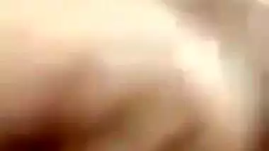 Girlfriend boobs show to lover on a video call