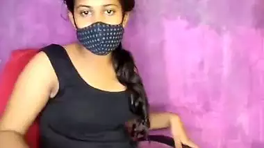 Tamil nude girl strips on a live video call and fingers pussy