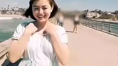 Girlfriend Showing Her Boobs & Pussy in Public