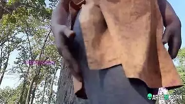 Wife and local guy Insatiable outdoor sex at jungle - Hindi Clear Audio