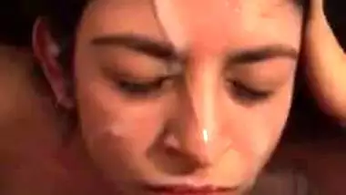 Teen girl fucked takes huge facial