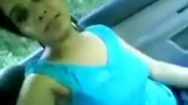 Indian girl in car with her lover