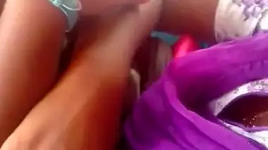 Tamil young college girl boobs cleavage & grouping in bus 5