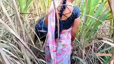 A couple fucks outdoors on the sugarcane farm