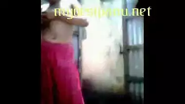 Bengali girl outdoor bath scene captured and leaked by voyeur