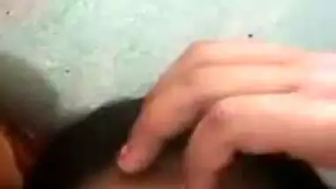 Silly desi XXX chick showing her big boobs to her boyfriend