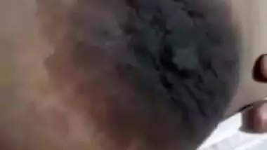 Big boobs showing GF on video call pleases lover