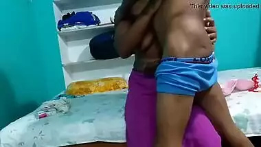Horny dude rubs his erect XXX dong across Desi wife's nude body