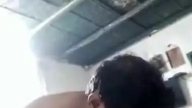 Horny Jija chews big boobs of Sali in a local bf video