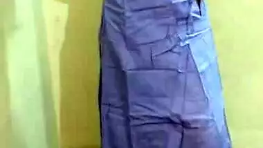 My hot maid taking off her sari and masturbating