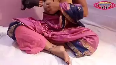Desi couple playing roleplay of first night on anniversary