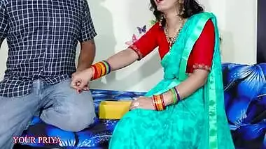 Step-sister Priya got long painful anal fuck with squirting on her engagement in clear hindi audio