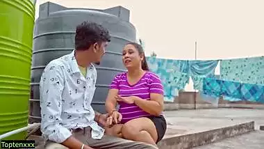 Hindi real Hot Sex at roof! Plz Don't Cum Inside pussy