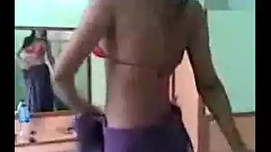 Horny Bengali babe stripping before her boyfriend