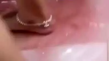 Tamil wife opening towel in front of secret lover
