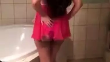 Very slowly Indian girl takes off clothes step by step in sex video