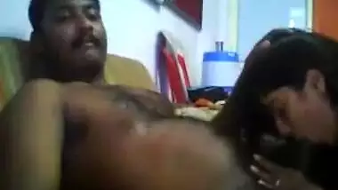 Indian women sucking her husbands dick