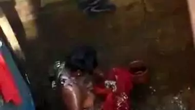 Desi village bhabi bathing and changing caught by hidden cam