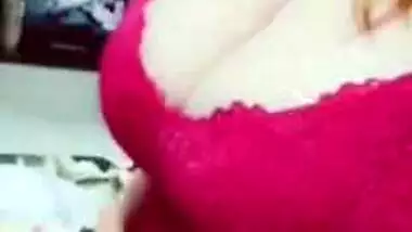 Sexy girl showing her boobs and pressing them part 2