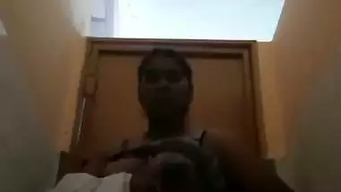 Bubbly Indian GF first time boobs show on cam