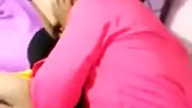 Desi mom lies next to stepson and kisses his lips in front of camera