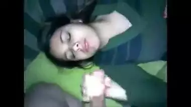 Sexy punjabi college girl drinking cum of bf