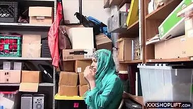 Cute shoplifter chick in a hijab got fucked roughly