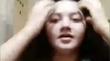 Cute bhabhi on Chamet topless video call FSI sex