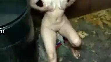Today Exclusive- Desi Nepali Girl Bathing And Wearing Cloths Selfie Video Part 5