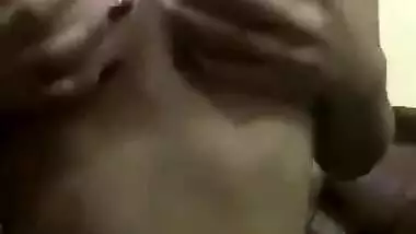 Exclusive- Cute Girl Play With Her Big Boobs