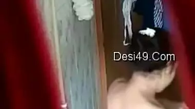 Exclusive- Indian Bhabhi Washing Her Cloths And Bathing