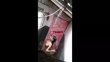 Desi teen college girl naked bath hidden video captured nicely