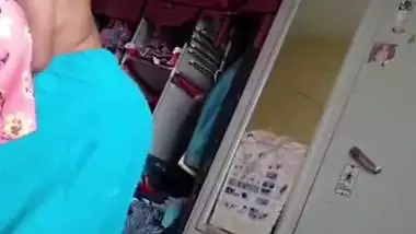 Grandmother wearing blouse and showing naked boobs