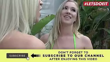 ScamAngels - Kiara Cole And Bailey Brooke Sexy American Teens Blondes Hot Pool Threesome - LETSDOEIT