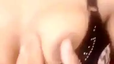 Paki girl showing boobs and fingering pussy