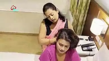 Busty indian milf lesbian hot sex with maid