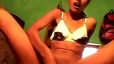 Desi girl moaning hard while masturbating