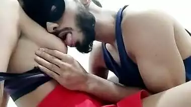 Boyfriend Kiss Her Girlfriend Lip To Lip And Suck Her Boob