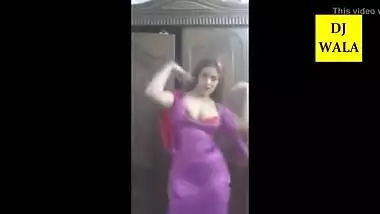 Desi Mallu Aunty Home Alone Dance Sex Huge BooBs