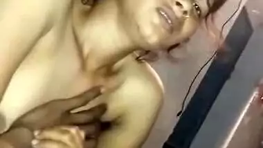 Cute indian lover Kissing and Boob pressing Selfie 2