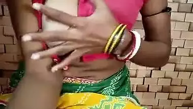 Desi Village Bhabhi Milking her tits
