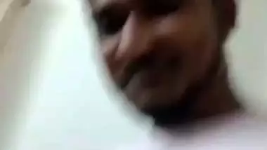 Cute girlfriend hot blowjob to boyfriend with smile