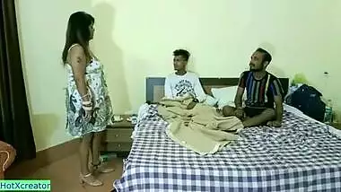 Hot bachelor boys paying house rent by fucking hot Milf houseowner! Indian bengali sex