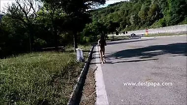 Indian Babe Walking Nude Outdoor