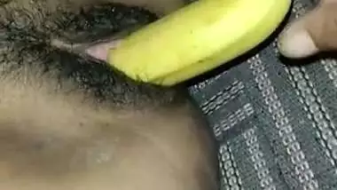Desi Black Bhabhi Fucking With banana