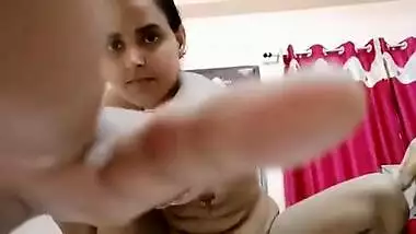 Desi wife riding dildo during livecam sex show