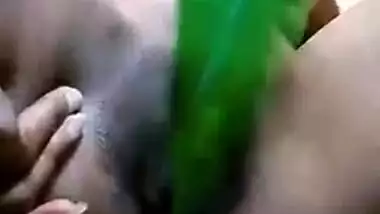 Horny Bengali college girl dildoing her pussy
